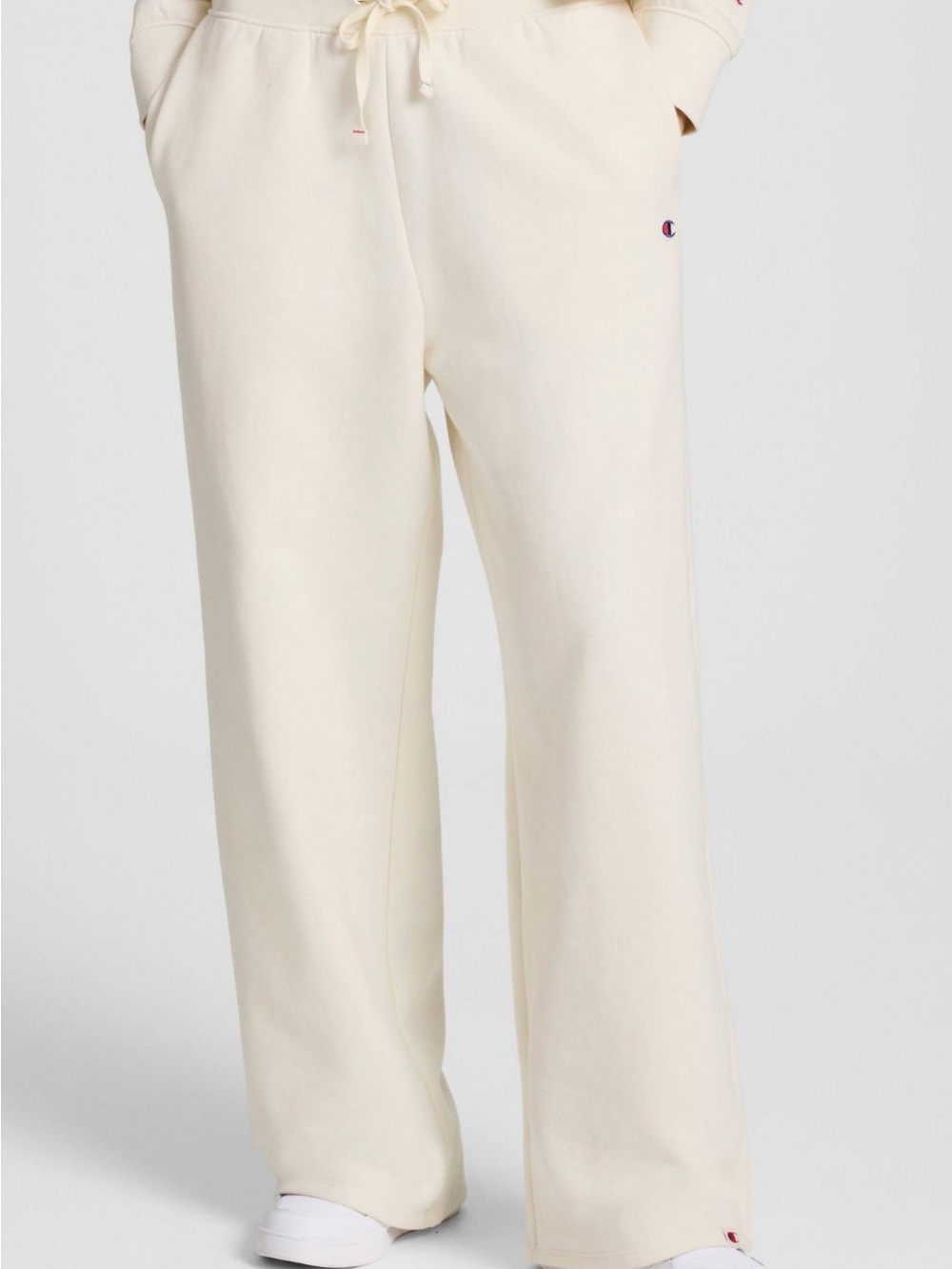 Champion Women’s Cream Plus Size HR Fleece Wide-Leg Iconic Sweatpants Sz 3X NWT